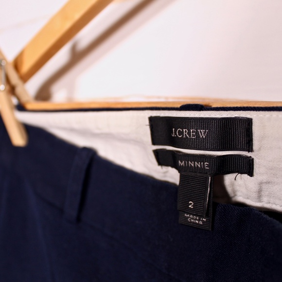 J. Crew Minnie Pant Stretch Twill Navy - Picture 4 of 10